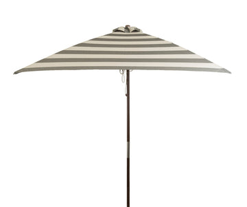 6.5 Ft Classic Wood Square Market Patio Stripe Umbrellas