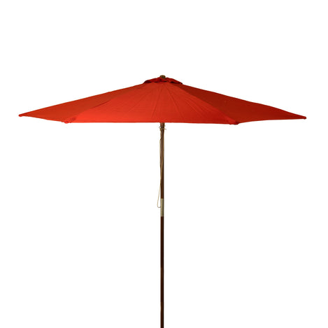hunter green 9 foot wood patio umbrella DestinationGear Classic Wood Market Patio Umbrella, 9 ft., Burnt Chili