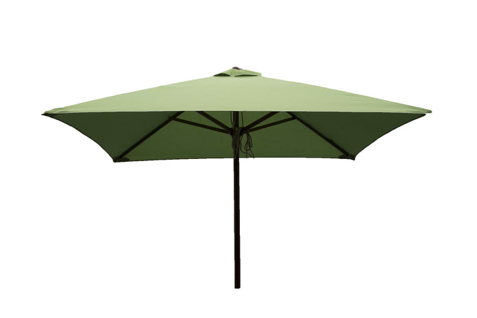 Classic Wood 6.5 ft Square Patio Umbrella, Lime