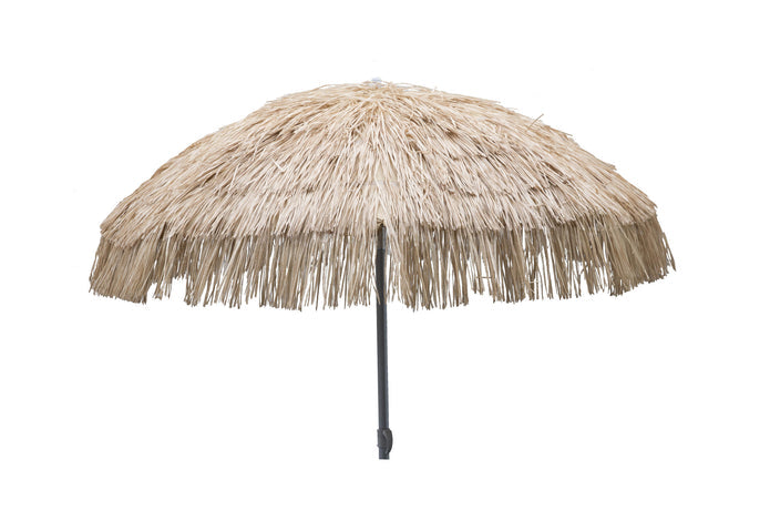 6 Ft Whiskey Brown Palapa Tiki Umbrella For Patio