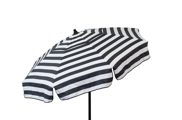 6 foot striped patio umbrella Italian 6 ft Umbrella Acrylic Stripes Black and White