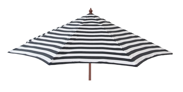 Euro 9ft Umbrella Black and White Stripe