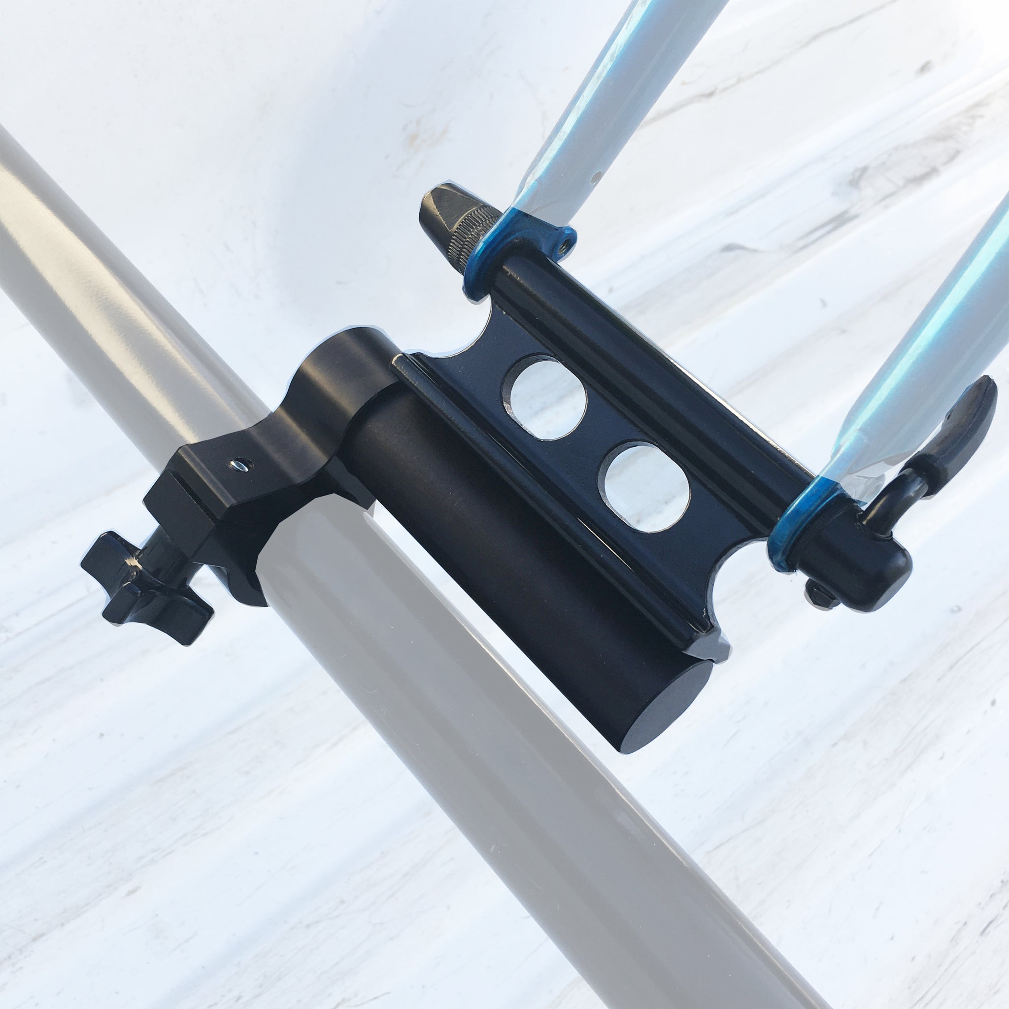 Cargo Bar Bike Rack Bracket and Bike Block Fork Mount for HitchMate Cargo Stabilizer Bar